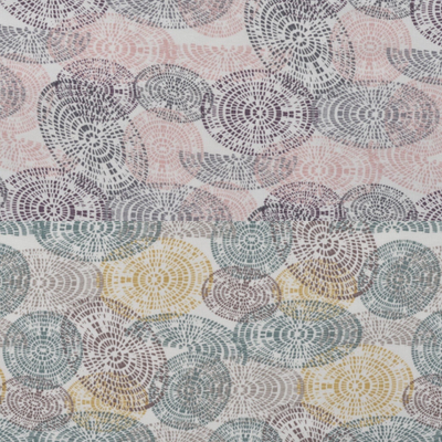 Jerseystoff, Geometrisches Muster, Baumwolle, nude/ gelb/ mint oder rosa/beere auf weißem Hintergrund