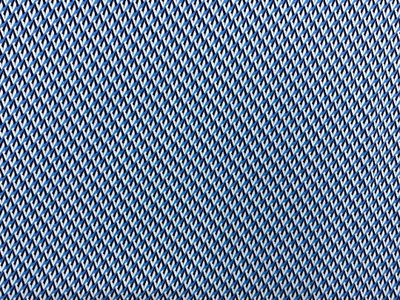 Viskosestoff, geometrische Muster, Rauten, Karos, schwarz, blau, weiß